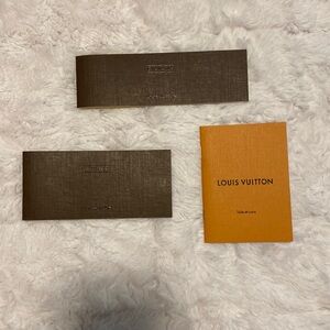 3 Authentic Louis Vuitton Care Booklets